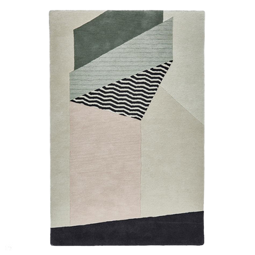 Michelle Collins MC14 Modern Abstract Soft Hand-Woven Wool Beige/Green/Multi Rug-Think Rugs-Rug Love - The Most Loved Rug Store